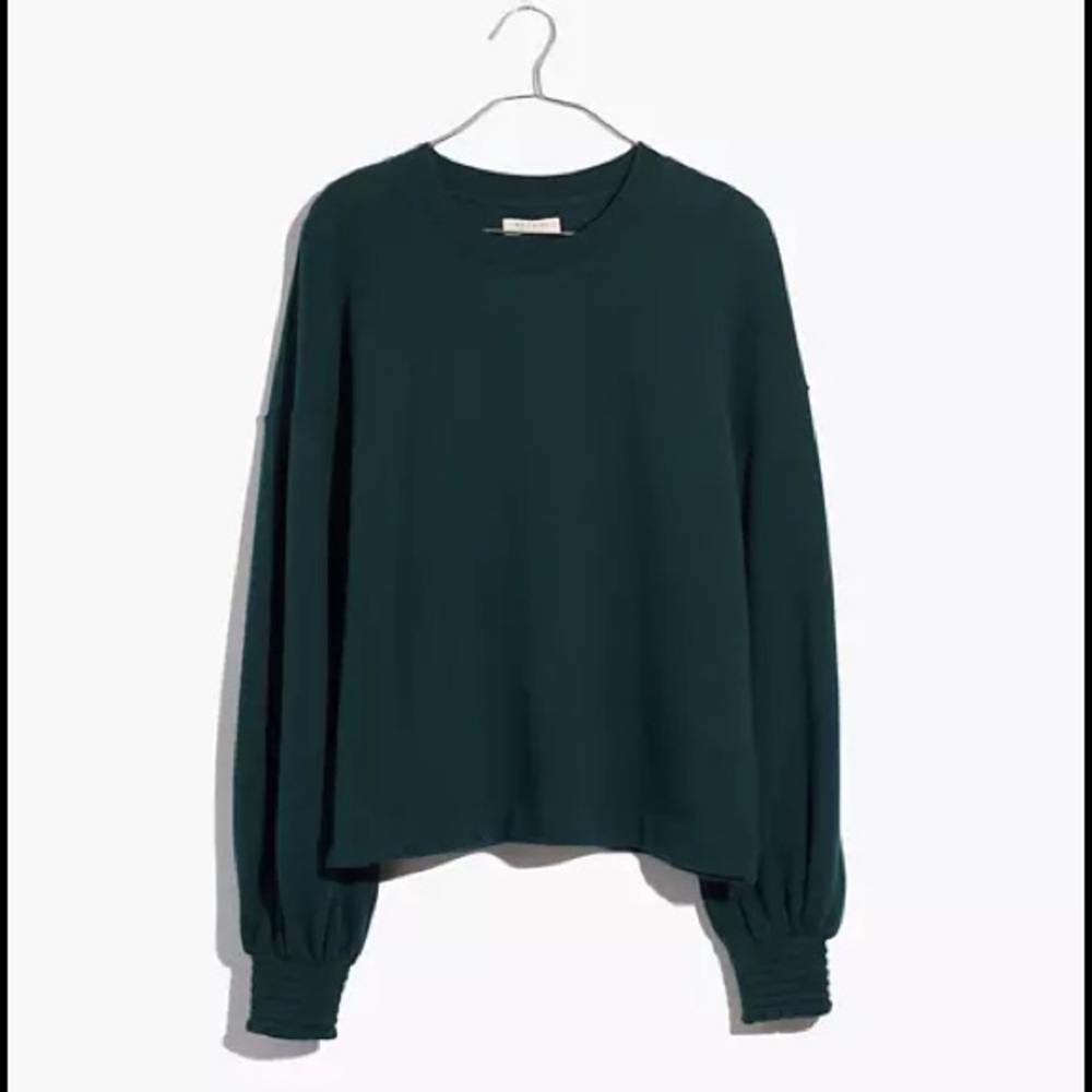 Madewell Smocked Cuff Sweatshirt